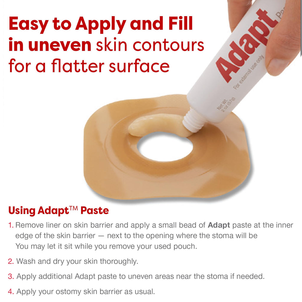 Hollister 79300 Adapt Skin Barrer Paste, 2.1 oz Tube – Ostomy Paste, Ostomy Supplies, Prevent Ostomy Leakage, Stoma Paste