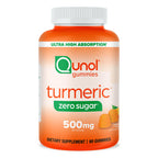 Qunol Zero Sugar Turmeric Gummies, Gummy with 500mg Turmeric Curcumin, Joint Support Supplement, Ultra High Absorption Turmeric Curcumin, Vegetarian, Gluten Free, 90 Count