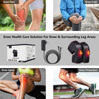 FIT KING Knee Massager with Heat, Knee Brace Wrap for Arthritis Pain Relief, Air Compression Massage Improves Circulation, 3 Modes and 3 Intensities