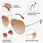 SOPHILY 3 Pack Bifocal Reading Sunglasses for Women Men, Aviator Sun Readers Glasses Gradient Lens Shades UV400 +2.0
