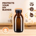 12 Pack 4 oz Vanilla Extract Bottles, Amber Glass Bottle with Twine