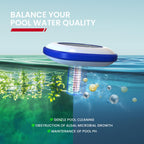 Enhulk PI25 Solar Pool Ionizer, Floating Copper Ionizer for Pool - Cleans Pools Up to 40,000 Gallons, Ideal for Above Ground, In-Ground Pools, Spas, and Hot Tubs
