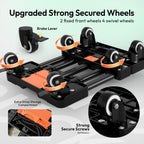 Voipvvii Folding Hand Truck 500lbs, Portable Heavy Duty Dolly Cart, 6 Wheels Collapsible Luggage Cart with 2 Elastic Ropes - Compact Trolley Cart for Easy Moving - Ideal Hand Cart for Travel and More