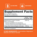 Qunol Turmeric and Ginger Capsules, 1000mg Turmeric Supplement, Ultra High Absorption to Support Joint Health, #1 Doctor Recommended Form of Turmeric Curcumin, 120 Count (Pack of 1)