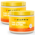 Alaffia EveryDay Shea Authentic Shea Butter, All Skin Types, Help Moisturize and Soften Skin with Shea Butter, Unscented, (2 Pack-11 Fl Oz Ea)