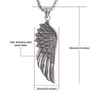 Made by Nami Pendant Necklace for Men 23" Gold & Silver Cuban Link Chain with Pendants for Men High-Quality Stainless Steel Necklace Premium Jewelry Gift for Him (Vikings Wing)