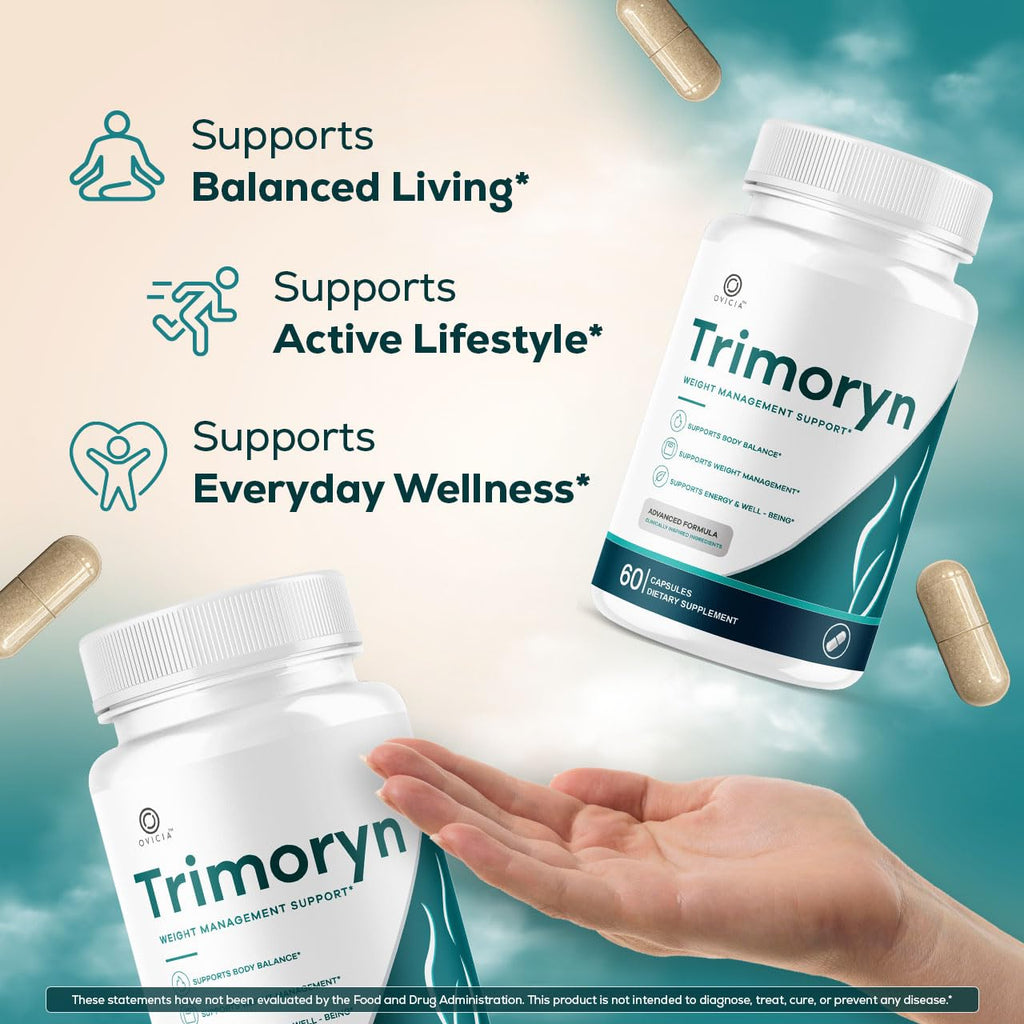 Trimoryn Capsules - Official Trimoryn Pills Advanced Support for Maximum Strength, All Natural Ingredients Premium Vitamins for Overal Health & Wellness Reviews, 60 Capsules for 1 Month