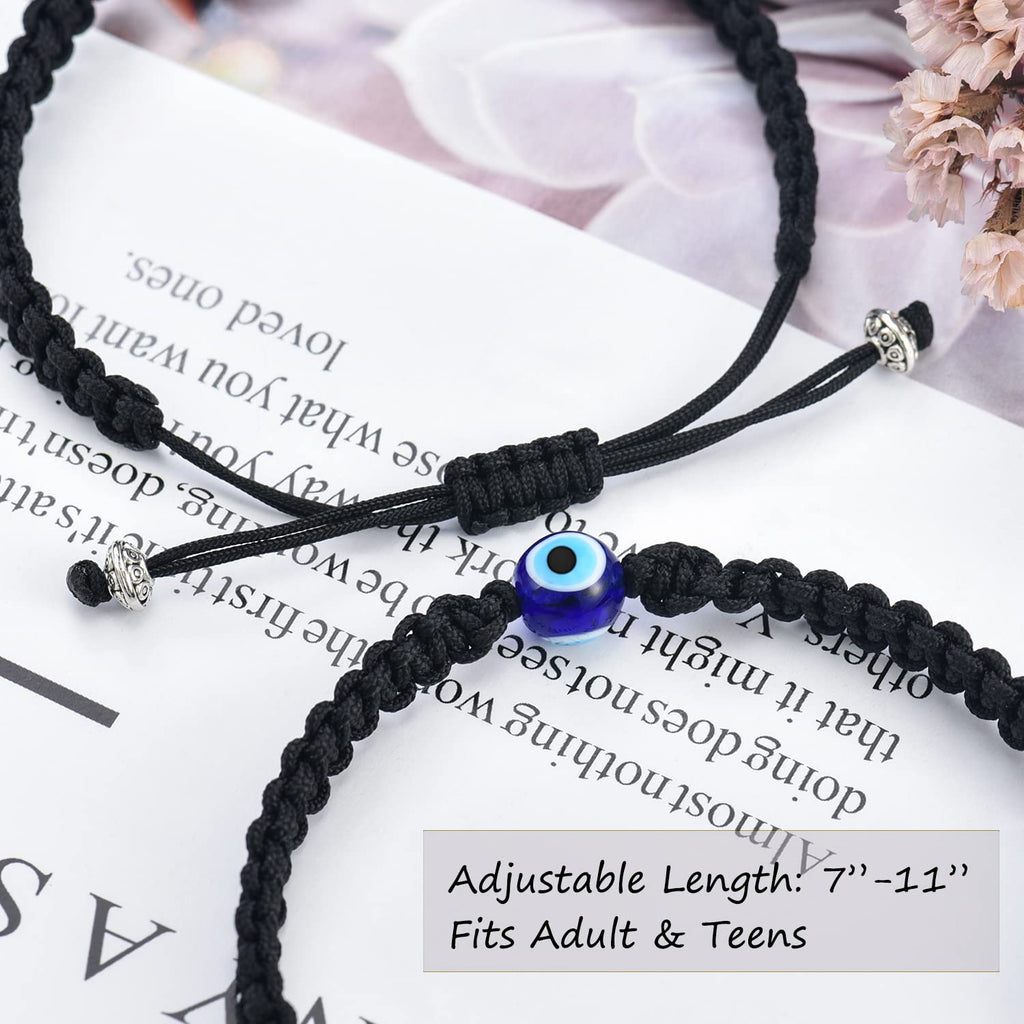 Tarsus Evil Eye Bracelets for Men Women, Braided Woven Rope Male Female