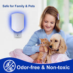 Bug Parking Flying Insect Trap, Plug-in UV Light for Gnats, Fruit Flies and Houseflies, Silent Sticky Catcher for Indoor Use, 1 Device & 3 Refills