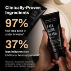 Acne System for Men and Boys, Face Wash, Moisturizer, Pimple Patches, Shield Men's Skin Care Set (4 Months)