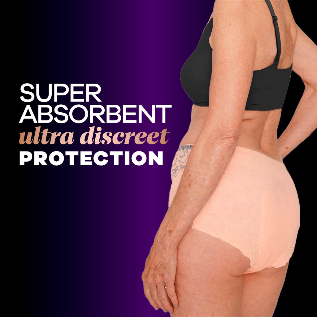 Always Discreet Boutique Adult Incontinence & Postpartum Underwear for Women, High-Rise, Size Small/Medium, Rosy, Maximum Absorbency, Disposable, 12 Count (Packaging May Vary) (Pack of 4)