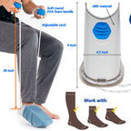Sock Aid - Socks Helper with Adjustable Cords, Easy on Sock Aid Tool with Ergonomic Soft Foam Round Handles for Elderly, Disabled, Pregnant, Diabetics-Sock Helper Aide Tool