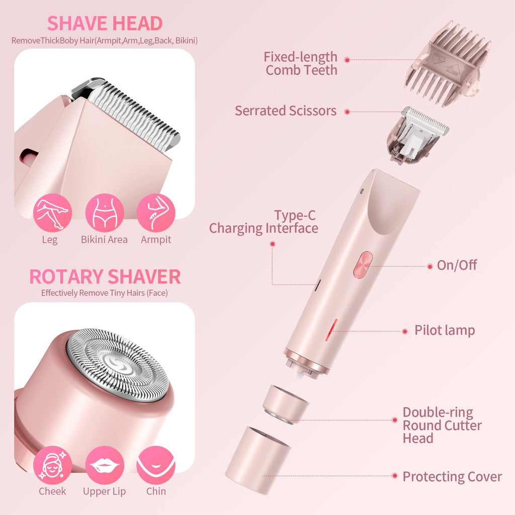 GlowShave™ -2-in-1 Women’s Body Shaver,Glow Aura Bikini Shaver