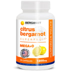 BergaMet Citrus Bergamot Supplement, 170:1 Extract, 1200mg, 80% Polyphenols, Italian Citrus Bergamot Supplement for High Cholesterol, 60 Capsules, 1 Month, Made in The USA