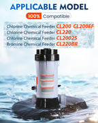 Pomeade Chlorinator Cover Compatible with Hayward Cl200 CL220 Automatic Chlorinator Feeder, ABS Material, Long Service Life, with The Chlorinator to Ensure no Leakage, Easy to Install(Black)