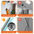 Cobweb Duster with Extension Pole,Cleaner Outdoor 110" Telescoping Extended Sspider Brush, Dusting Kit,Long Handle Reach for High Ceilings and Fans,Microfiber Webster Remover Tools Feather Dusters