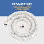 9-100-3102 Hose Replacement for Polaris 360 Pool Cleaner,Heavy Duty 6-Ft Cuffless Feed Hose for 360 Pressure-Side Pool Cleaner,1-1/2" Diameter