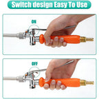 VANPET All Metal Sprayer Wand,1/4" & 3/8" & 1/2" Hose Fittings Sprayer Wand Replacement, Stainless Steel Sprayer Wand with Shut off Valve & 2 Hose Clamps (29 Inches Sprayer Wand)