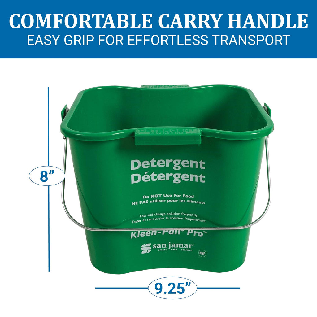 San Jamar Kleen-Pail® Plastic Pro Cleaning Bucket 8 Quarts Green