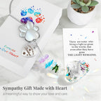 Pet Memorial Gifts for Loss of Dog or Cat, Paw Print Crystal Suncatcher