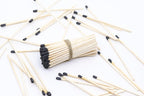 4" Inch Long Wooden Refill Matchsticks with Strike Stickers - Safety Matches Wholesale Bulk Loose by Chandler Studio (100 Pieces, Black)