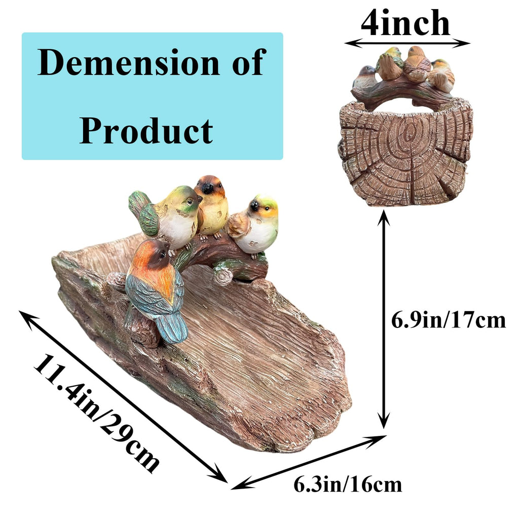 Bird Gutter Downspout Statue Splash Block Outdoor Garden Decoration, 11.4” x 6.9” Gutter Extender Diverter Rain Guardian Statues for Patio, Yard Accessory, Resin Decorative Concrete Pond Koi Decor