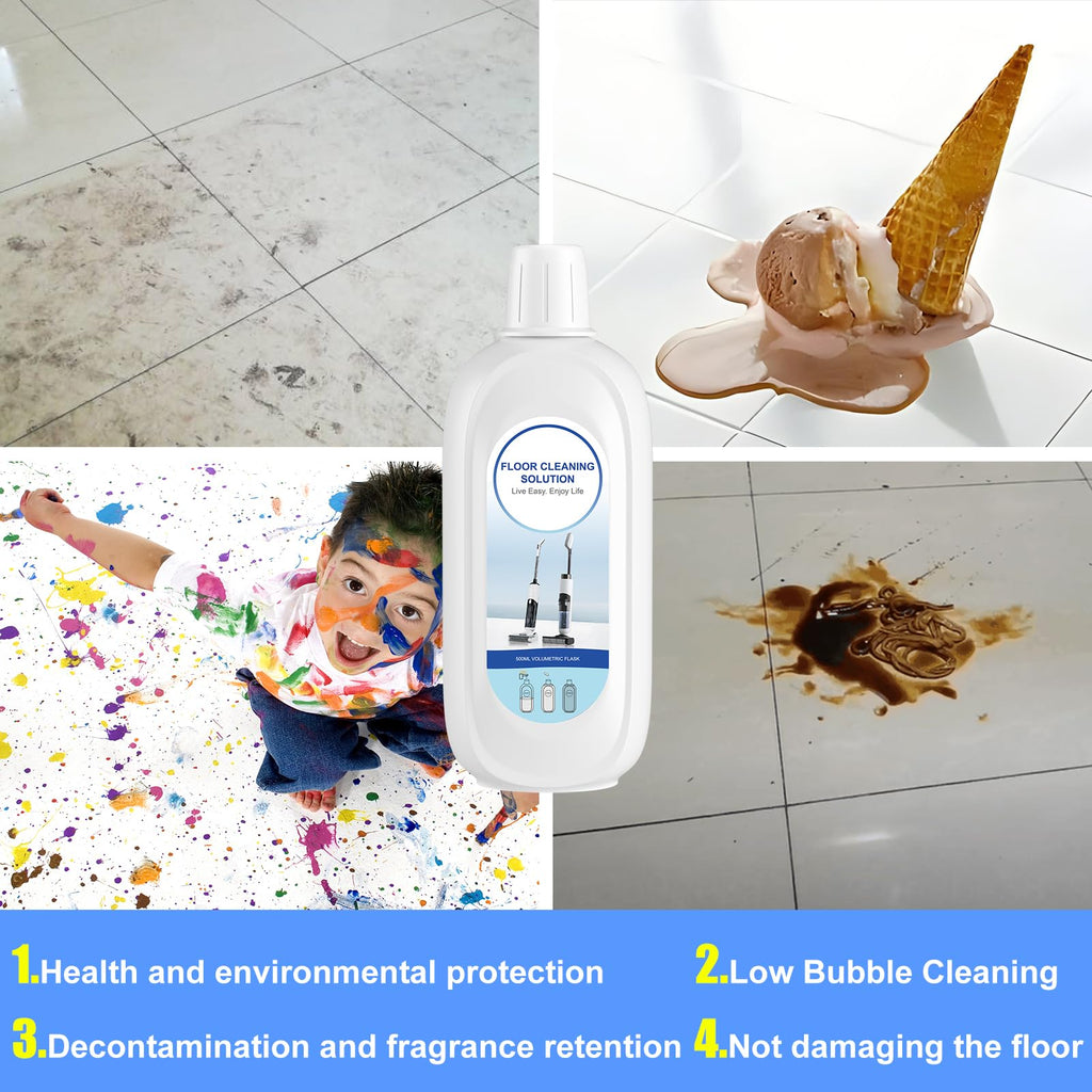 Nukisa 5 Bottles Compatible with Tineco Cleaning Solution 500ml Per Bottle Lavender Scents Floor Cleaner Compatible with All Robot Vacuums with Mopping and Cordless Wet/Dry Vacuum (Lavender Scents)