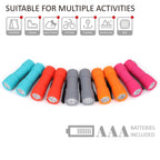 FASTPRO 10-Pack, 9-LED Mini Flashlight Set, AAA Batteries are Included and Pre-Installed, Perfect for Class Teaching, Camping, Wedding Favor