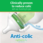 Dr. Brown's Anti-Colic Options+ Wide-Neck Glass Baby Bottle, 5 oz, 3-Pack