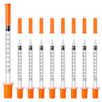 JIUPULL 30PACK U-100 Syringes, 30G 5/16" (8mm) 1ml/cc Disposable Syringe