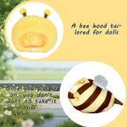 Zimomo Funny Clothes for labubu Dolls(No Doll) - Cute Bee Costume, Fits 6.7 Inch (17 cm) Park Theme Costume Accessory,Suitable for Halloween, Christmas and Birthday Gifts