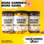 Jacked Factory Creatine Gummies 5g Daily Dose (1g per Gummy) - Creatine Gummy for Men and Women, Vegan-Friendly, Travel-Friendly, Third-Party Tested - 150 Gummies, Blue Raspberry