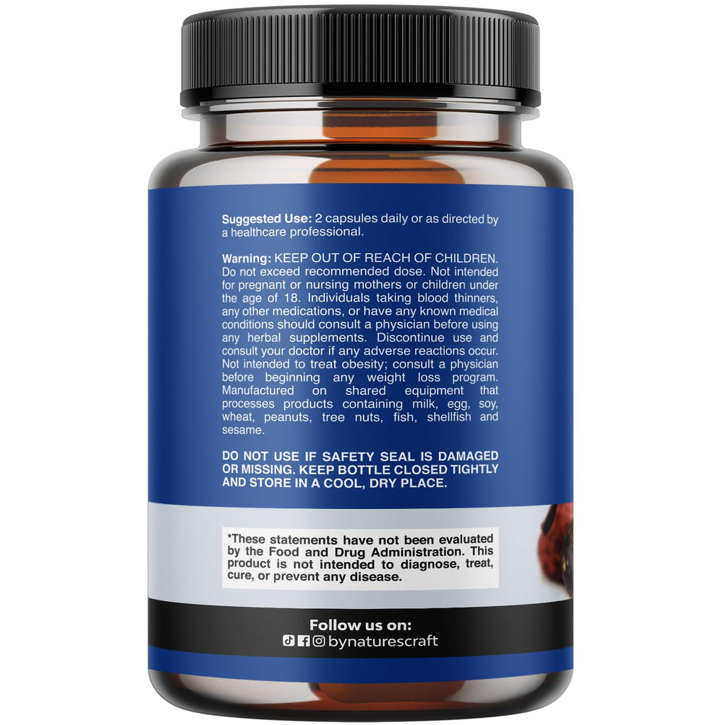 Potent Black Maca Root Capsules for Men - Herbal Wellness Supplement with Siberian Ginseng Ashwagandha and Black Maca Root - Men’s Wellness Supplement to Support General Health - 120 Count