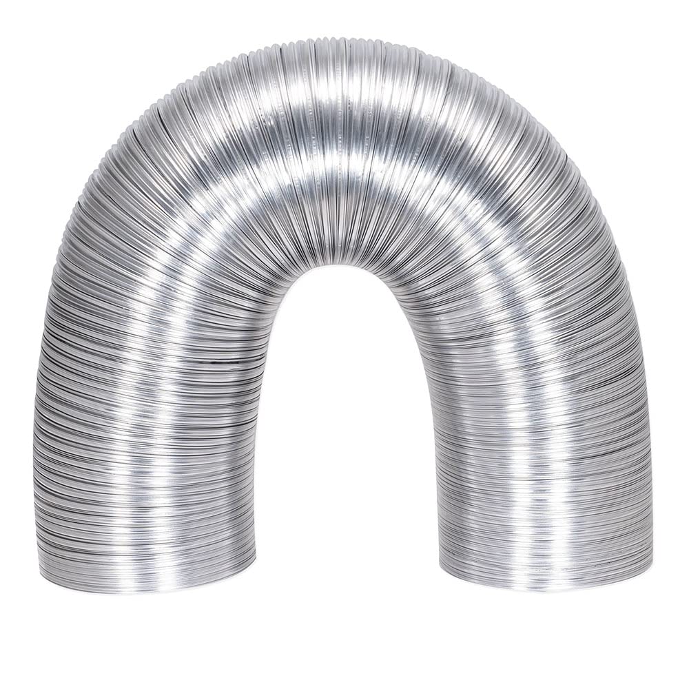 Eastman 8 Foot ArmorFlex Dryer Vent, Flexible Aluminum Duct with Clamps, Semi-Rigid, 69028