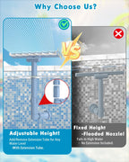【2026 Upgrade】 Pool Fountain for Above and In-Ground Pools, 360° Adjustable Wide Waterfall Sprinkler with Extension Tube, Swimming Relaxation & Cooling 10-20 Degrees ﻿ ﻿ ﻿ ﻿