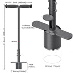 Dolibest Sod Plugger, Turf Cutter and Grass Plugger Tool with Dual Pedals, Sharp Serrations, and Non-Slip Soft Rubber Grip Handle, Perfect for Zoysia, Bermuda and More (Upgrade)