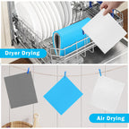 HOMEXCEL Swedish Dishcloths for Kitchen, 50 Pack Reusable Sponge Dish Cloth for Kitchen and Cleaning Counters, Super Absorbent Paper Towels (Blue/White/Grey)