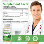 Magnesium Glycinate Supplement 500mg, High Absorption Dietary Supplement Softgels for Sleep, Muscle, Heart Support, Gluten Free, Non GMO, 180 Capsules, 90 Day Supply