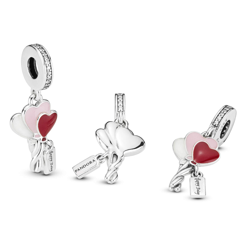 PANDORA Happy Bday Balloon Dangle Charm - Birthday Charm - Jewelry for Women with Gift Box - Enamel & Cubic Zirconia Details - Compatible Moments Charm Bracelets - Sterling Silver