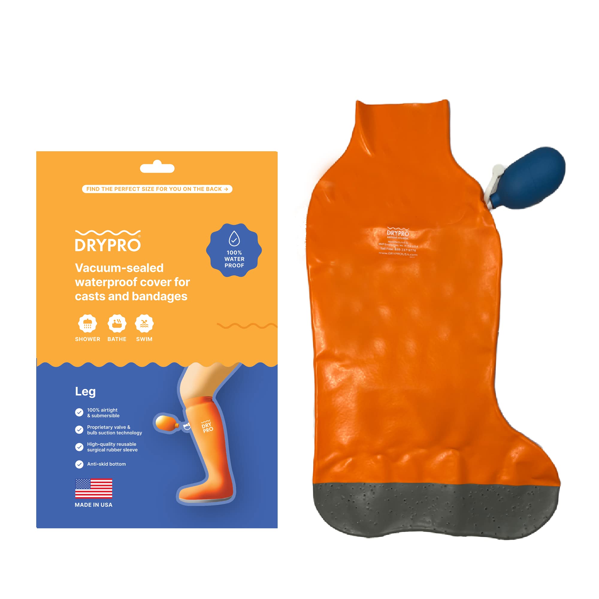Dry Pro Cast Guard with Pro-Pump Small Half-Leg 53.3 cm