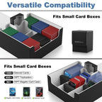 Mlikero Card Deck Case, Trading Card Storage Box for Magnetic Cards Holder and Hard Plastic Cards Protectors, Leather Magnetic Closure Deck Box Fit for MTG, TCG
