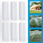 64 Pcs PVC Pipe Clips Greenhouse Clips for 1/2 Inch Greenhouses PVC Pipe, Row Covers, Pool Cover, Garden, Shelters, Bird Protection, 2.4 Inch Long (White)