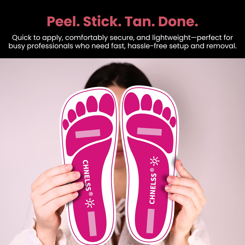 Pink 25Pairs(50Feets) Disposable Spray Tanning Feet Pads for Hygienic Foot Protectors,Comfortable & Hygienic Spray Tan Pads Feet-Specifically for the Spray Tanning Industry or Salon