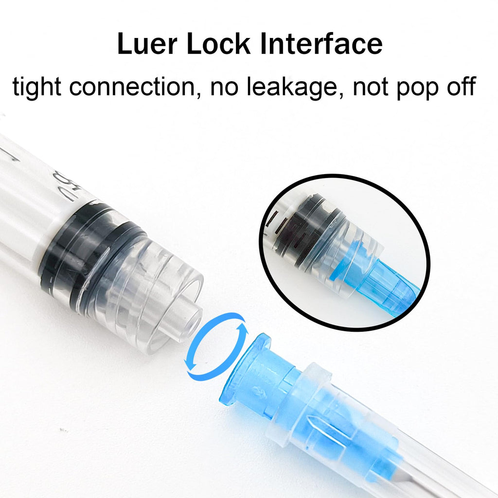 Careach 30 Packs 3mL Syringe with Needle 23 Gauge 1inch