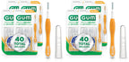 GUM Proxabrush Go-Betweens - Ultra Tight- Interdental Brushes - Soft Bristled Dental Picks for Plaque Removal Health - Safe for Braces & Dental Devices,10 Count (Pack of 8)