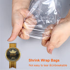 CANWUPON Shrink Wrap Bags,100 Pcs 12x18 Inches Clear PVC Heat Seal Bags for Soap Sleeve Packaging, Bath Bomb,Shoes,Jars,Gift,Tumbler,Heat Sublimation Film for Homemade DIY Projects