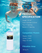 AQUALTRA Pool Filter Cartridge Compatible with C1200, PA120, CX1200RE, C-8412, FC-1293, 120 sq. ft., 23 1/4" x 8 15/16" 2 Pack