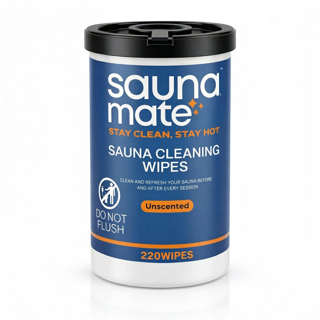 SaunaMate Sauna Cleaning Wipes, 220 Count, Unscented Disposable Sauna Wipes, Cleans Sweat, Oil & Grime Between Uses, For Sauna Benches & Backrests, Home, Gym & Commercial Use