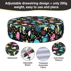 Ladadee Foldable Round Dog Swimming Pool Cover, for 32 "/63“/48” Collapsible Outdoor Tub, PVC Coating Waterproof and UV Protection, Leakproof Washable Kiddie Pet Small Paddling Bath Accessories