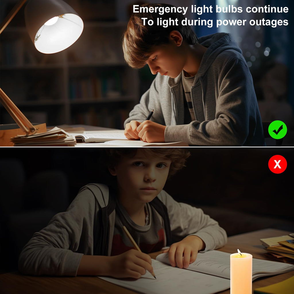 Ostwiki 10 Pack Rechargeable Emergency Light Bulbs for Power Outage